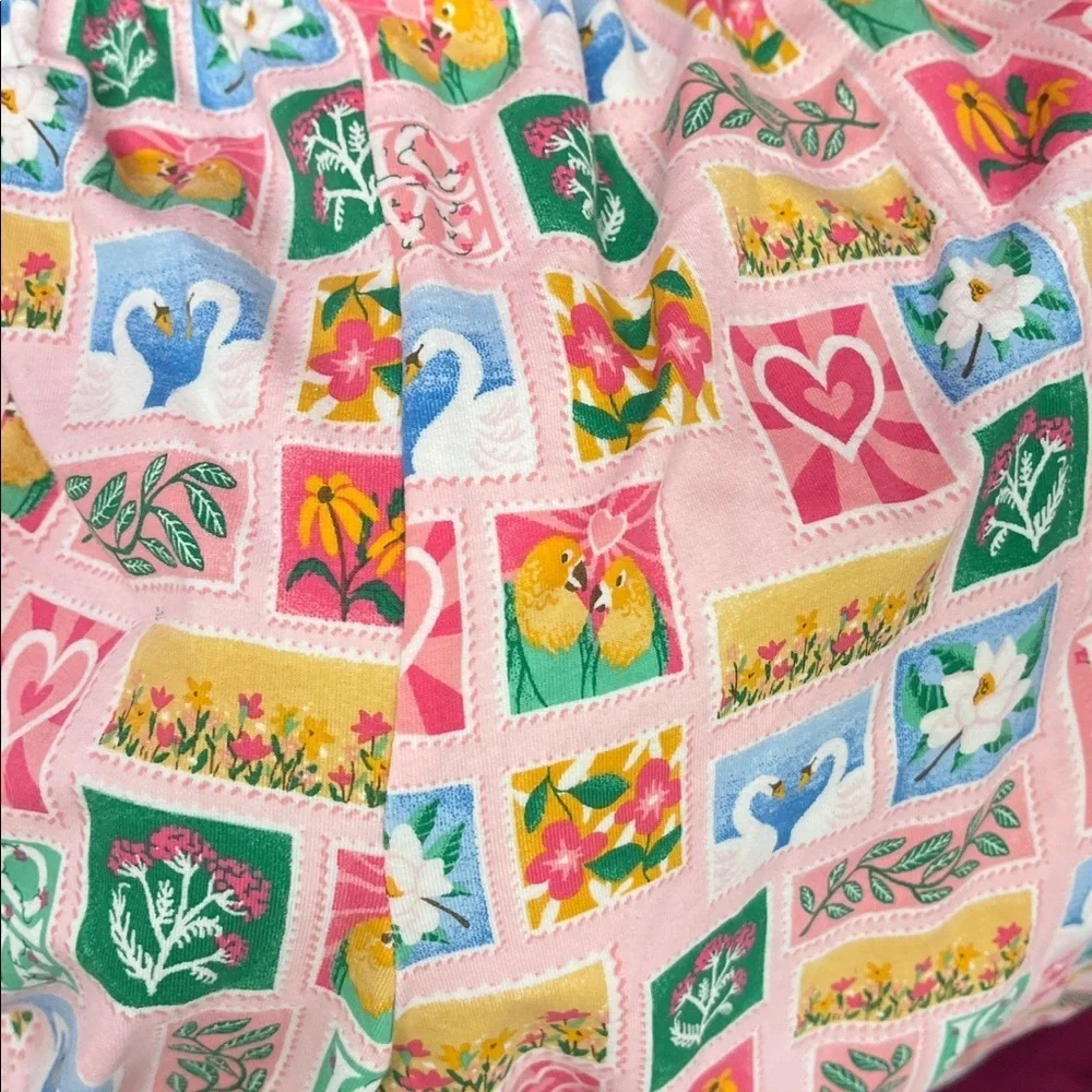 Anthropologie Bedhead Love Stamps  Pajamas Set